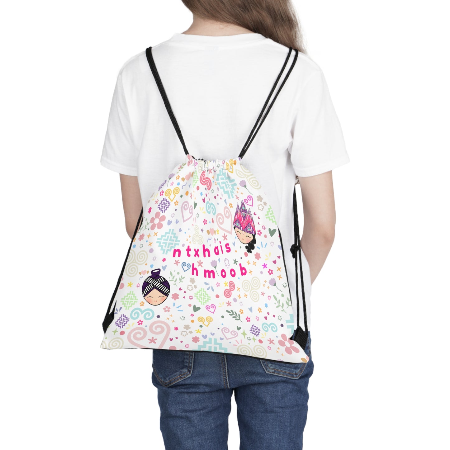 Ntxhais Hmoob Drawstring Bag