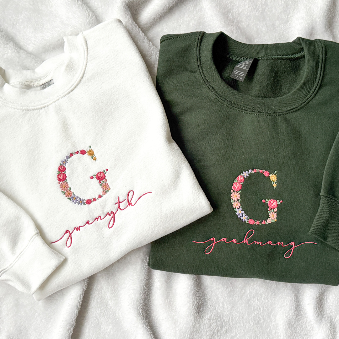Monogram Embroidery Sweater Youth