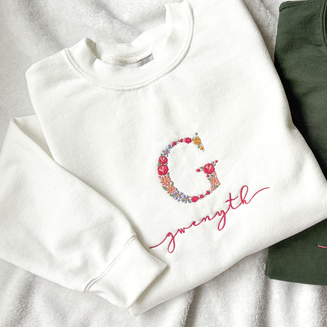 Monogram Embroidery Sweater Youth