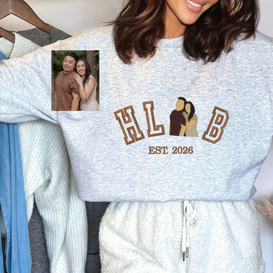 Custom HLUB Portrait Embroidered Crewneck