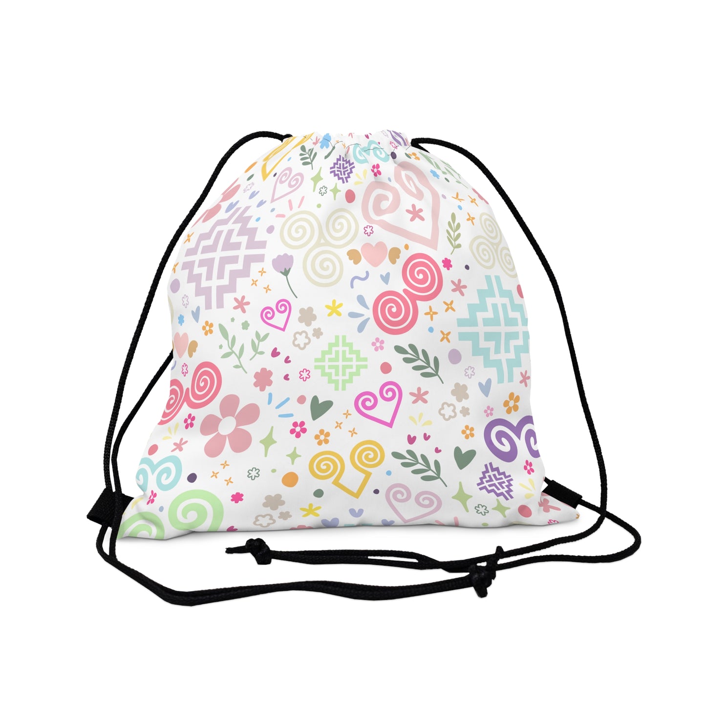 Multi-colored Hmong Girl Drawstring Bag