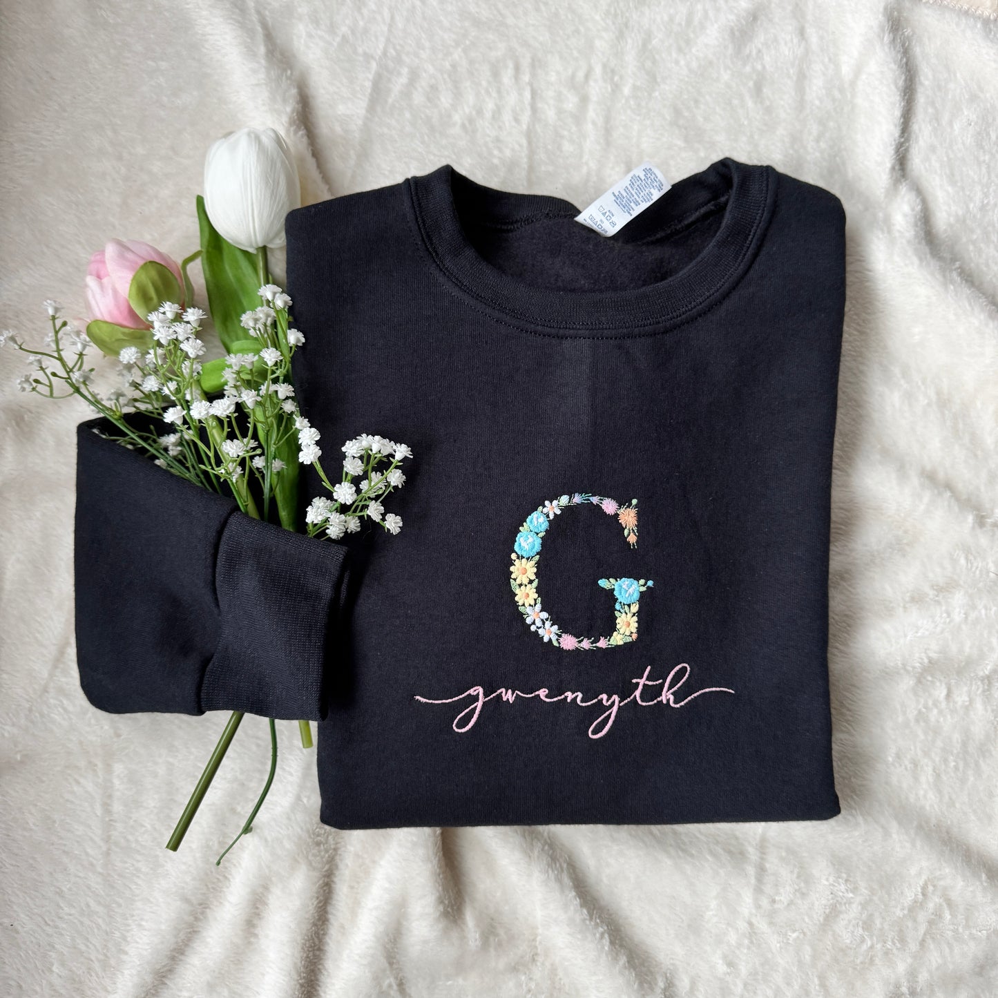 Monogram Embroidery Sweater Adult