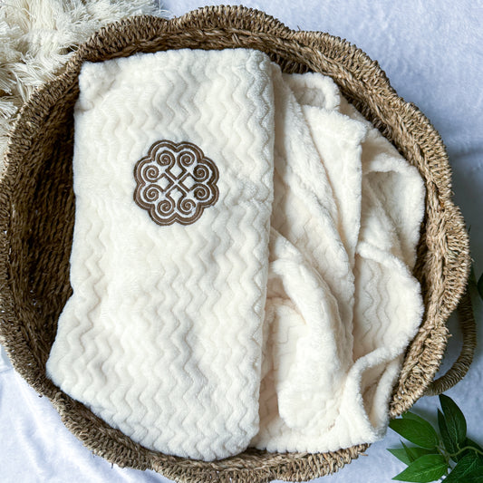 Embroidered Ram Fleece Blanket