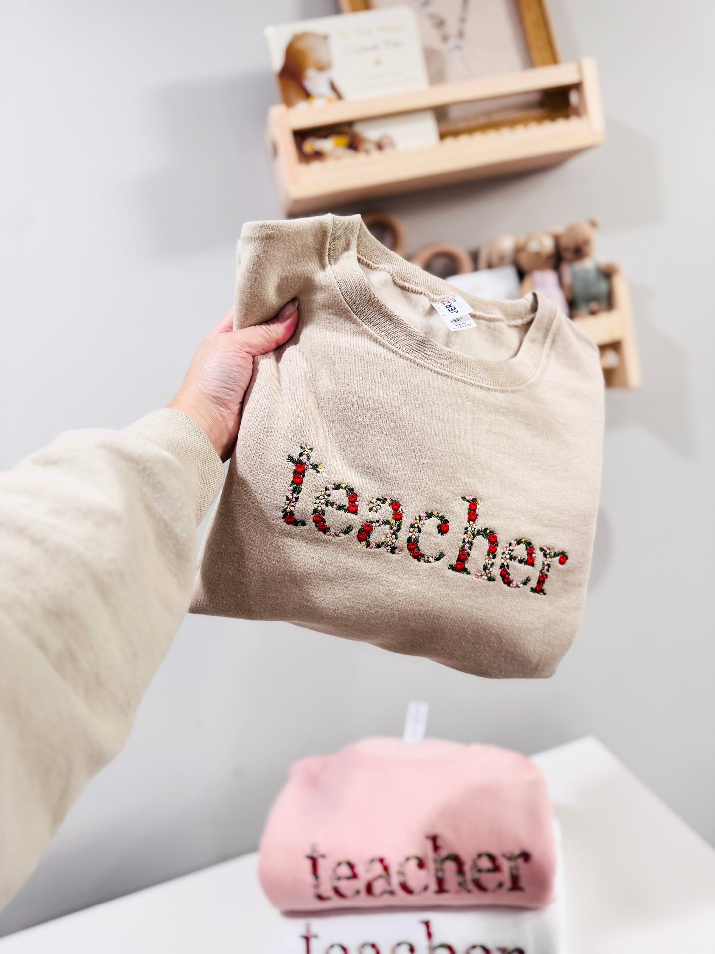 Embroidered Teacher Sweater
