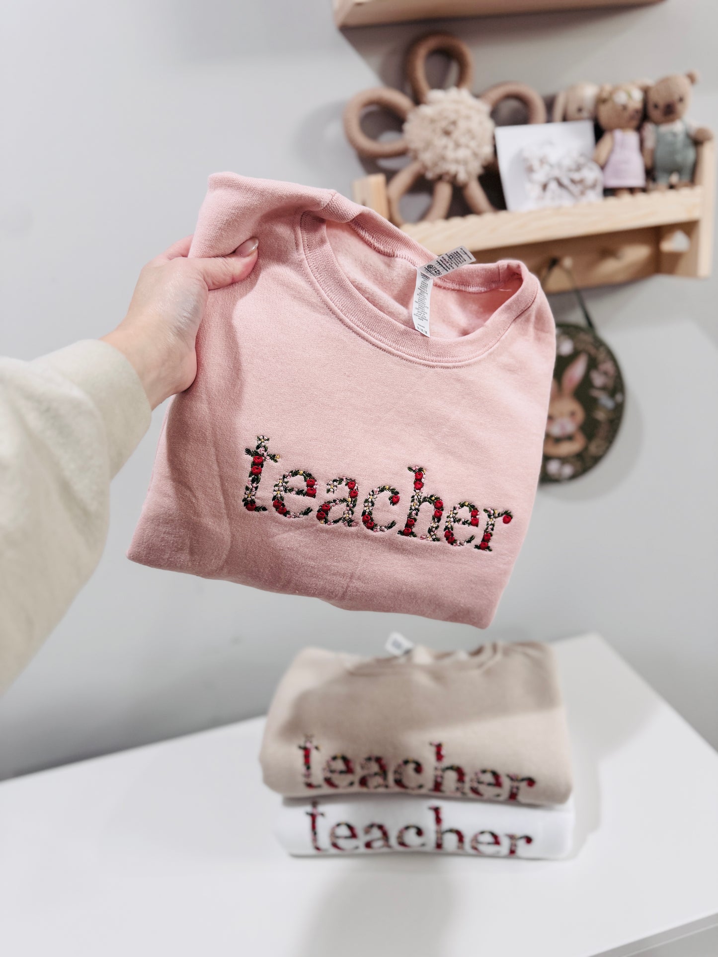 Embroidered Teacher Sweater
