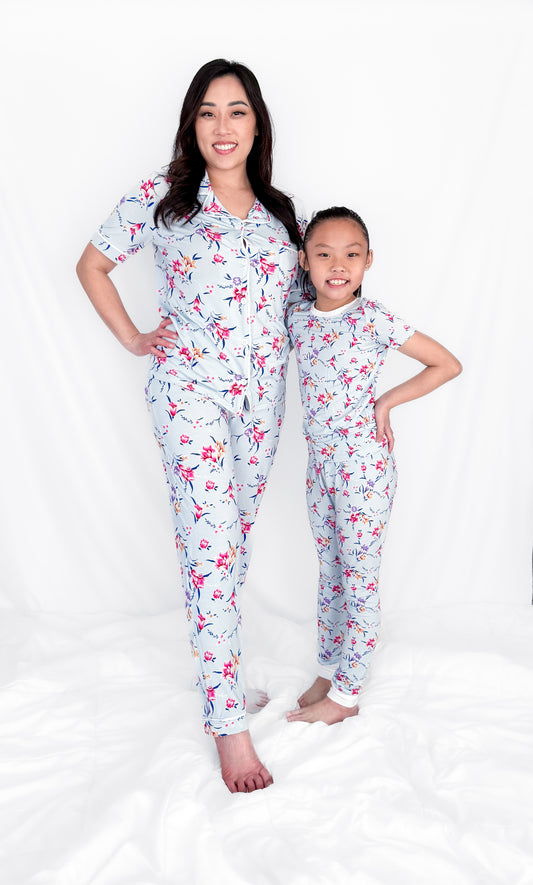 Blue Blossom Kids Two-Piece Bamboo Pajama