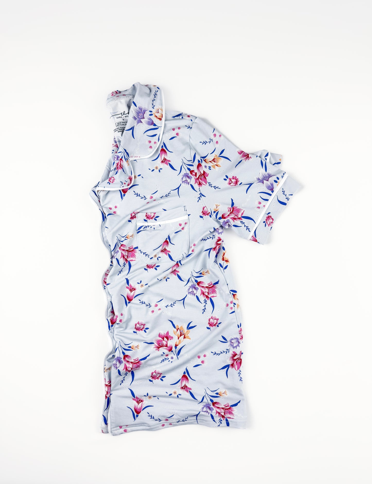 Blue Blossom Women's Two-Piece Bamboo Pajamas