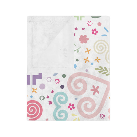 April Bloom Minky Blanket