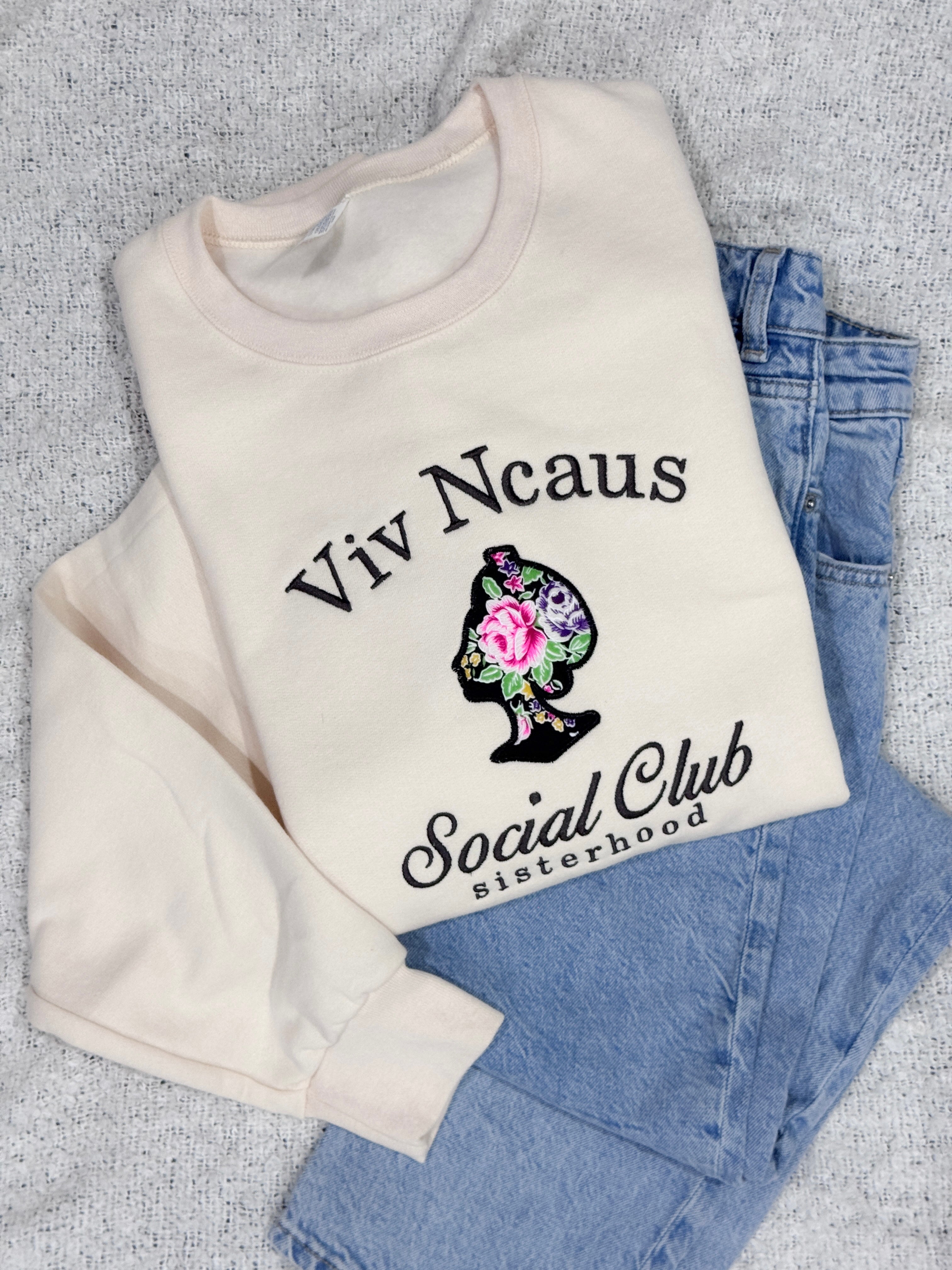 Viv Ncaus Social Club Crewneck- OCTOBER PRE-ORDER