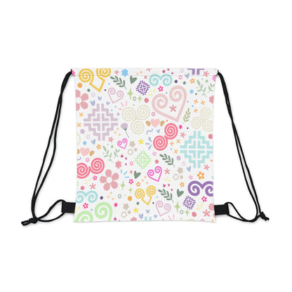 Multi-colored Hmong Girl Drawstring Bag