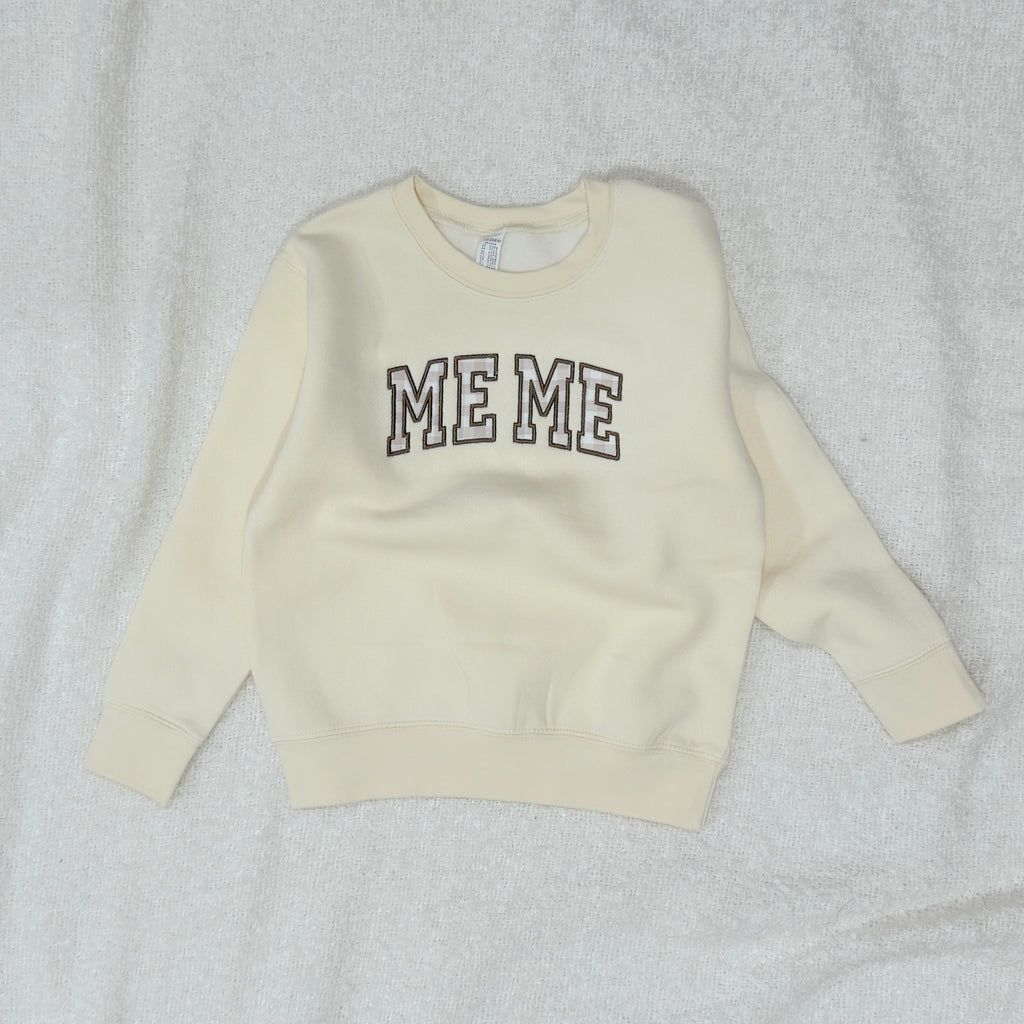 Me Me (Mini) Varsity Crewneck - OCTOBER PRE-ORDER