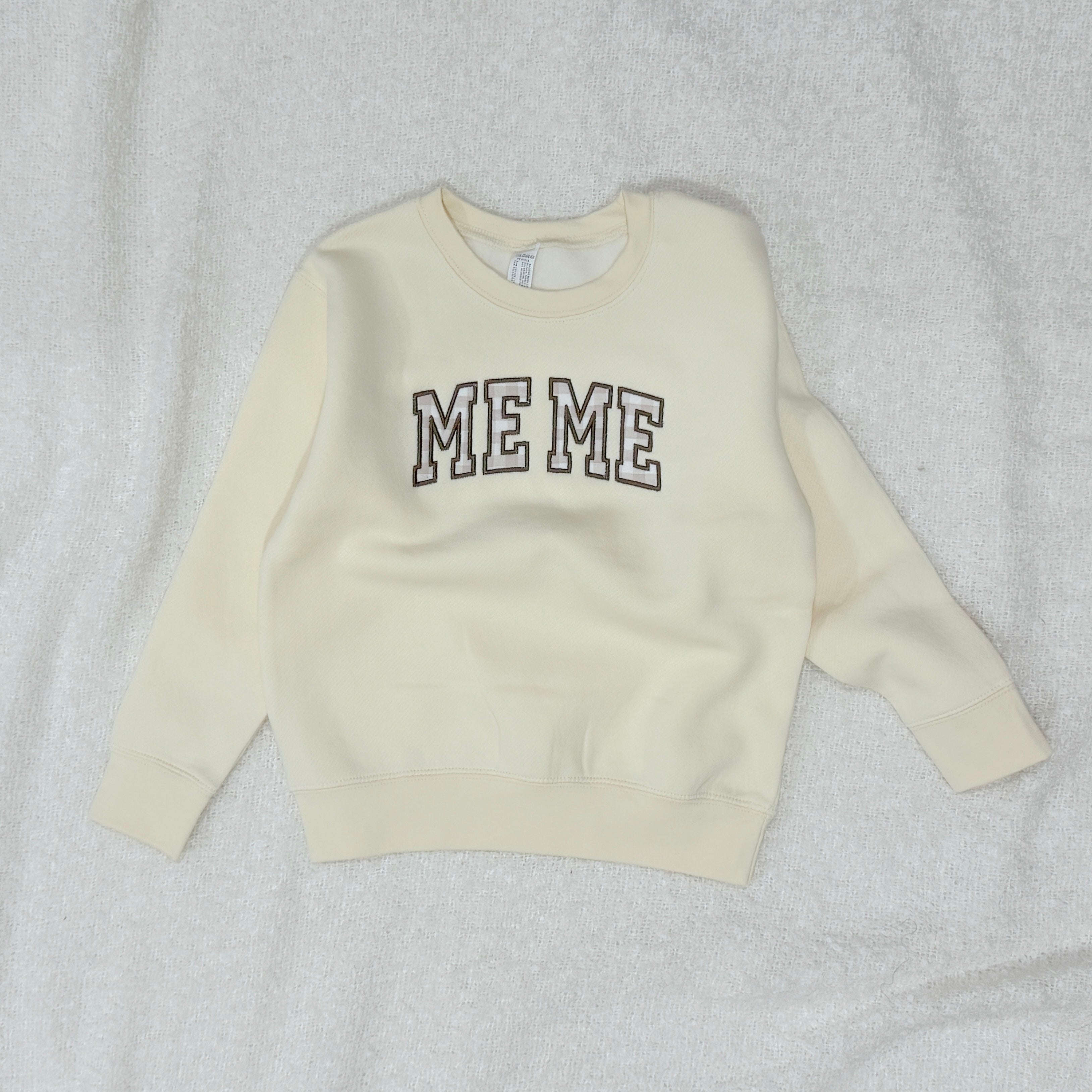 Me Me (Mini) Varsity Crewneck - OCTOBER PRE-ORDER