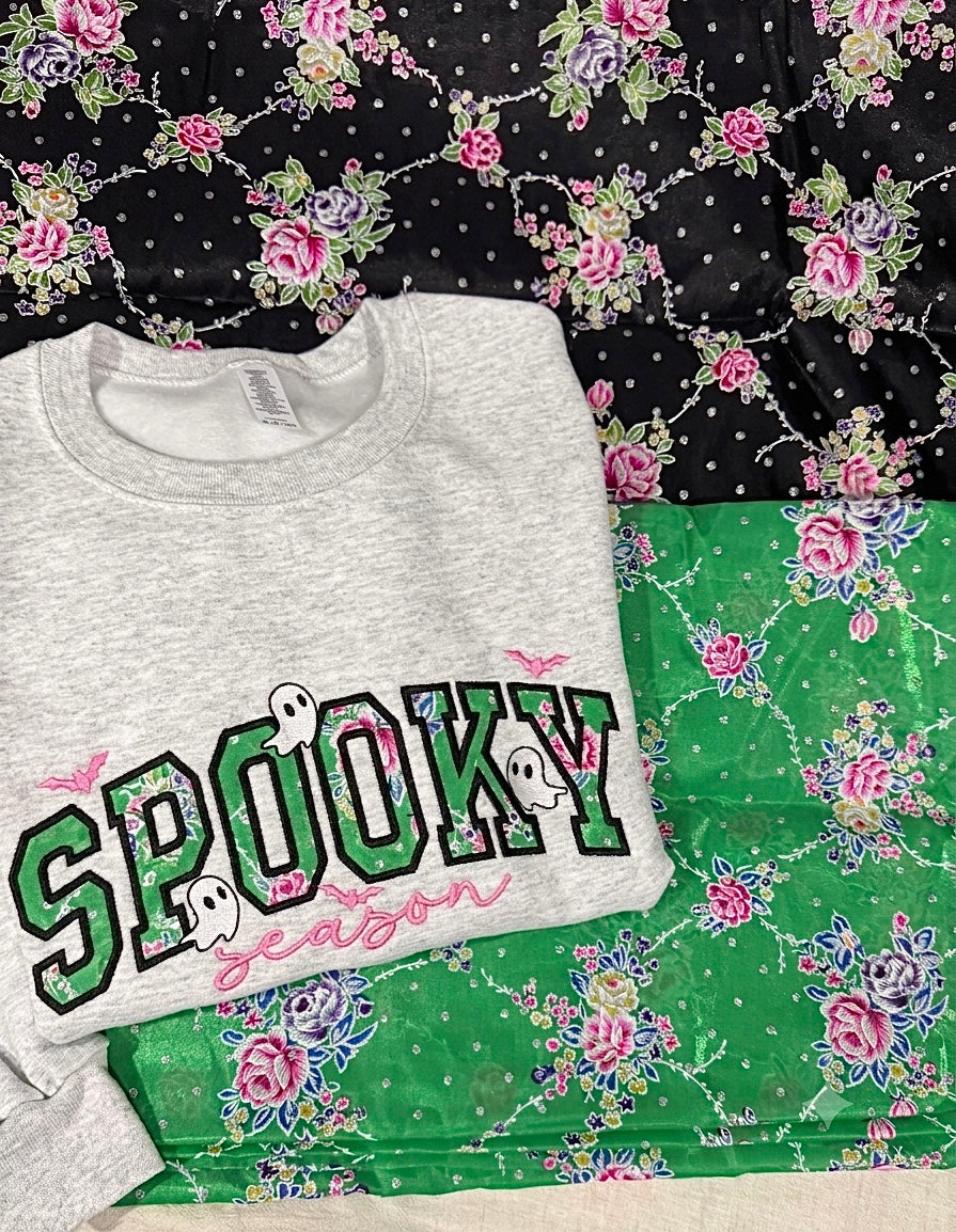 SPOOKY Floral Crewneck