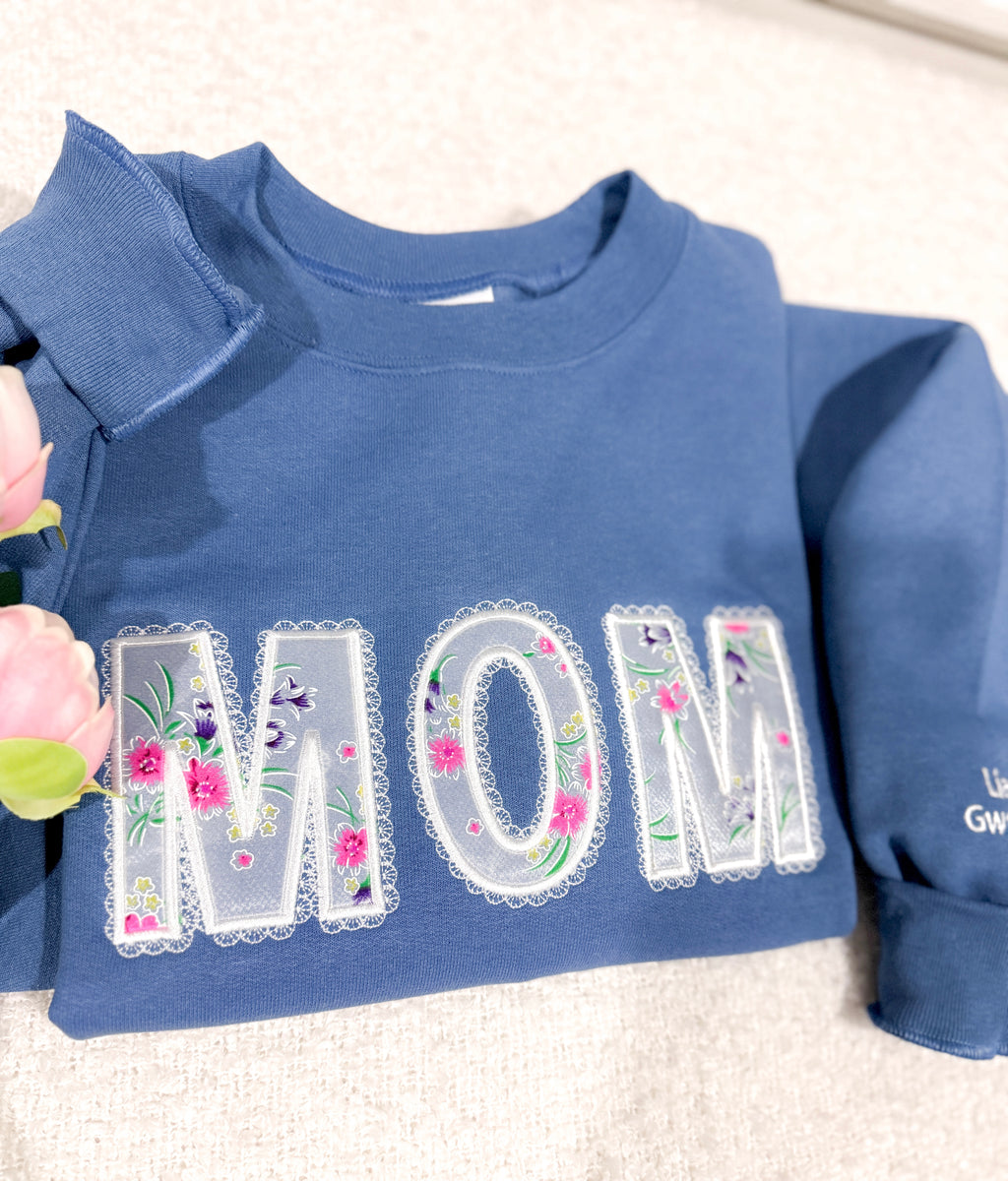 Mom Crewneck - Laced Lettering