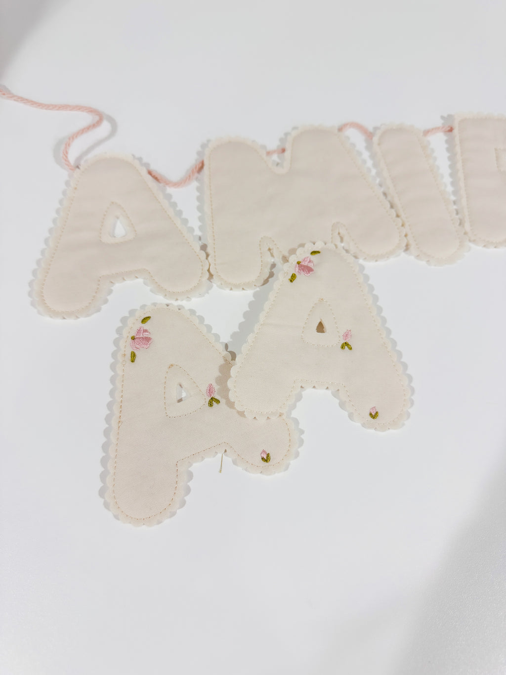 Custom Fabric Name Garland - Petals