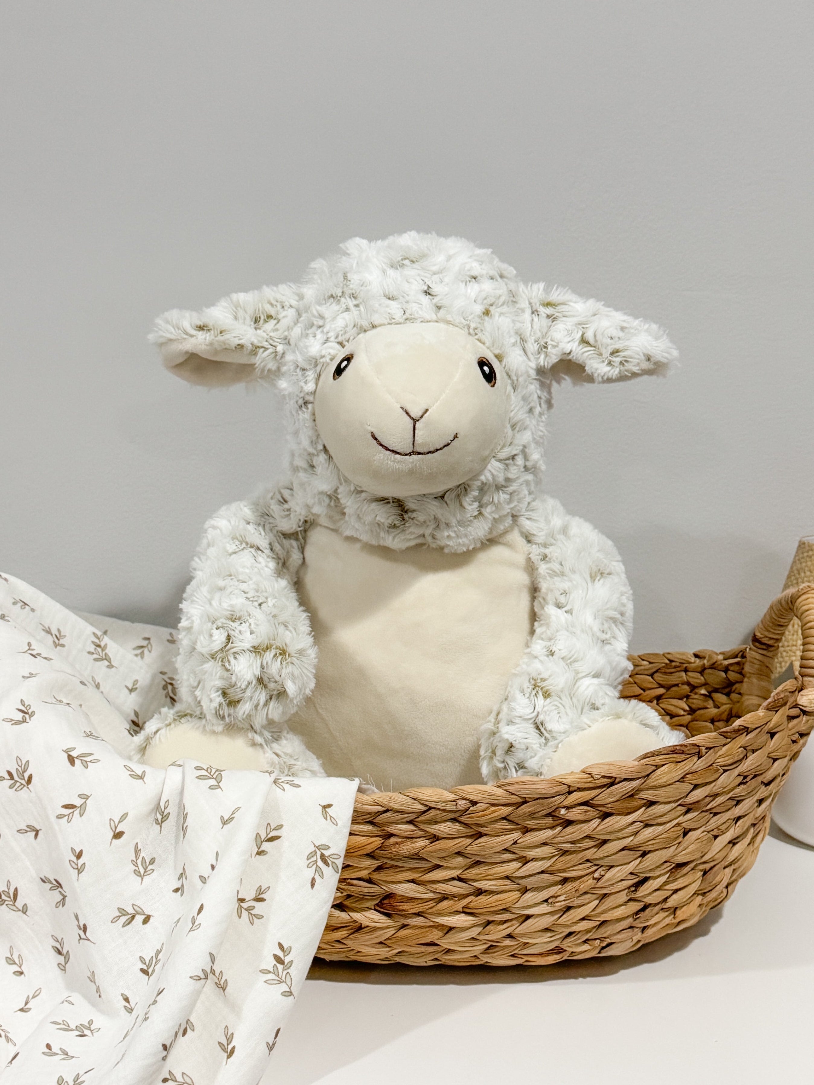 Personalized Embroidered Plush Animal - Clara Lamb