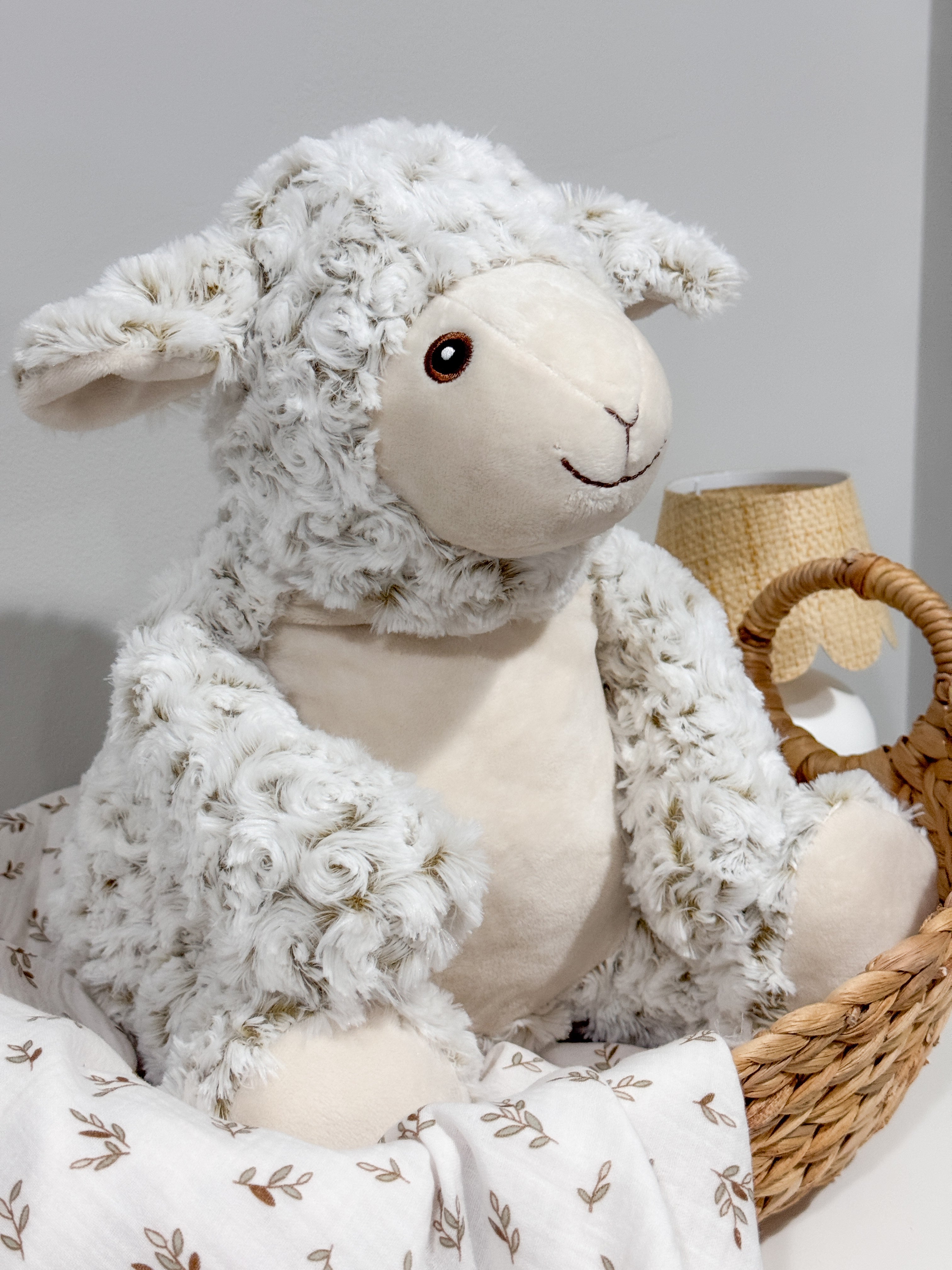 Personalized Embroidered Plush Animal - Clara Lamb