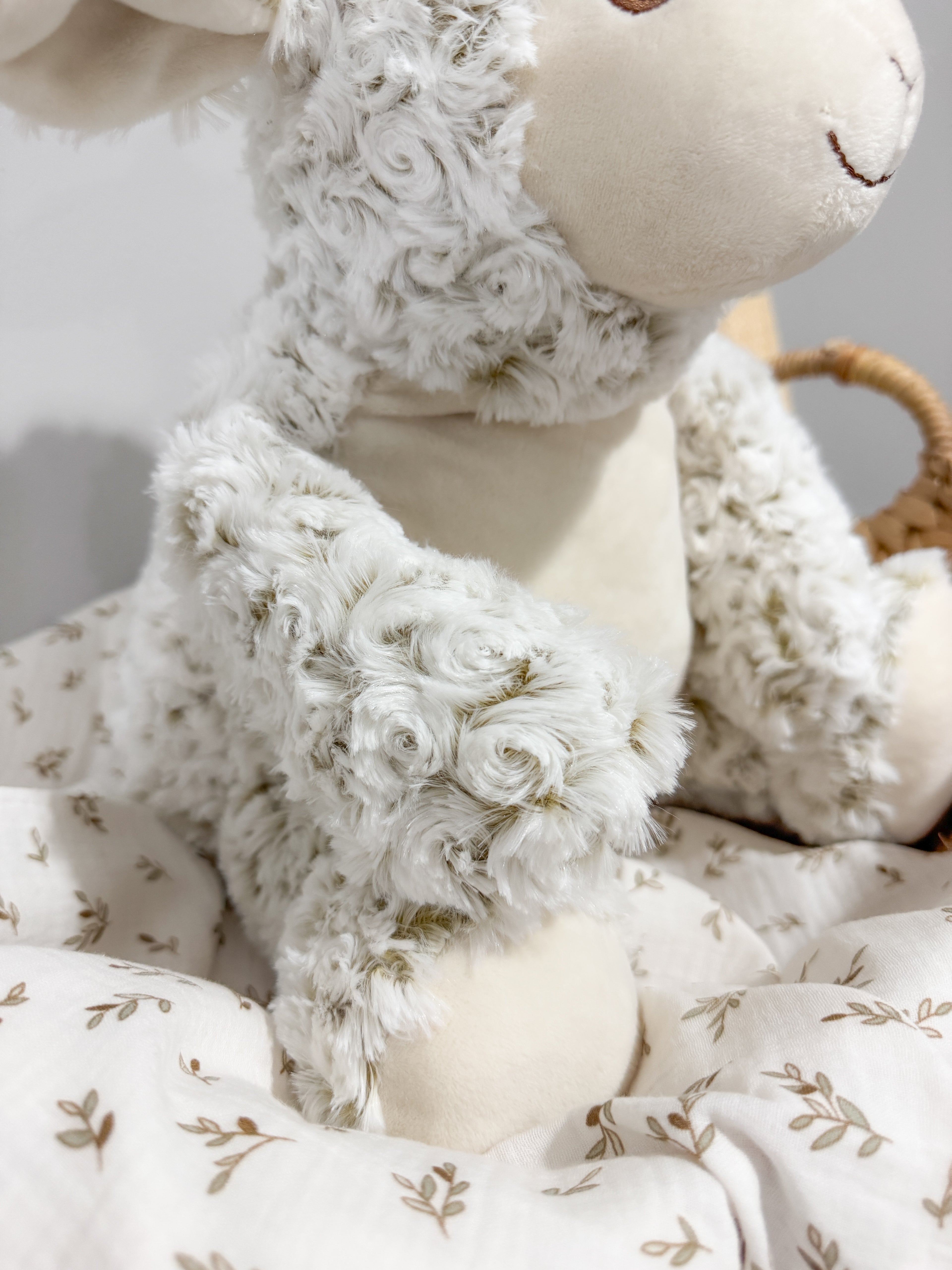 Personalized Embroidered Plush Animal - Clara Lamb