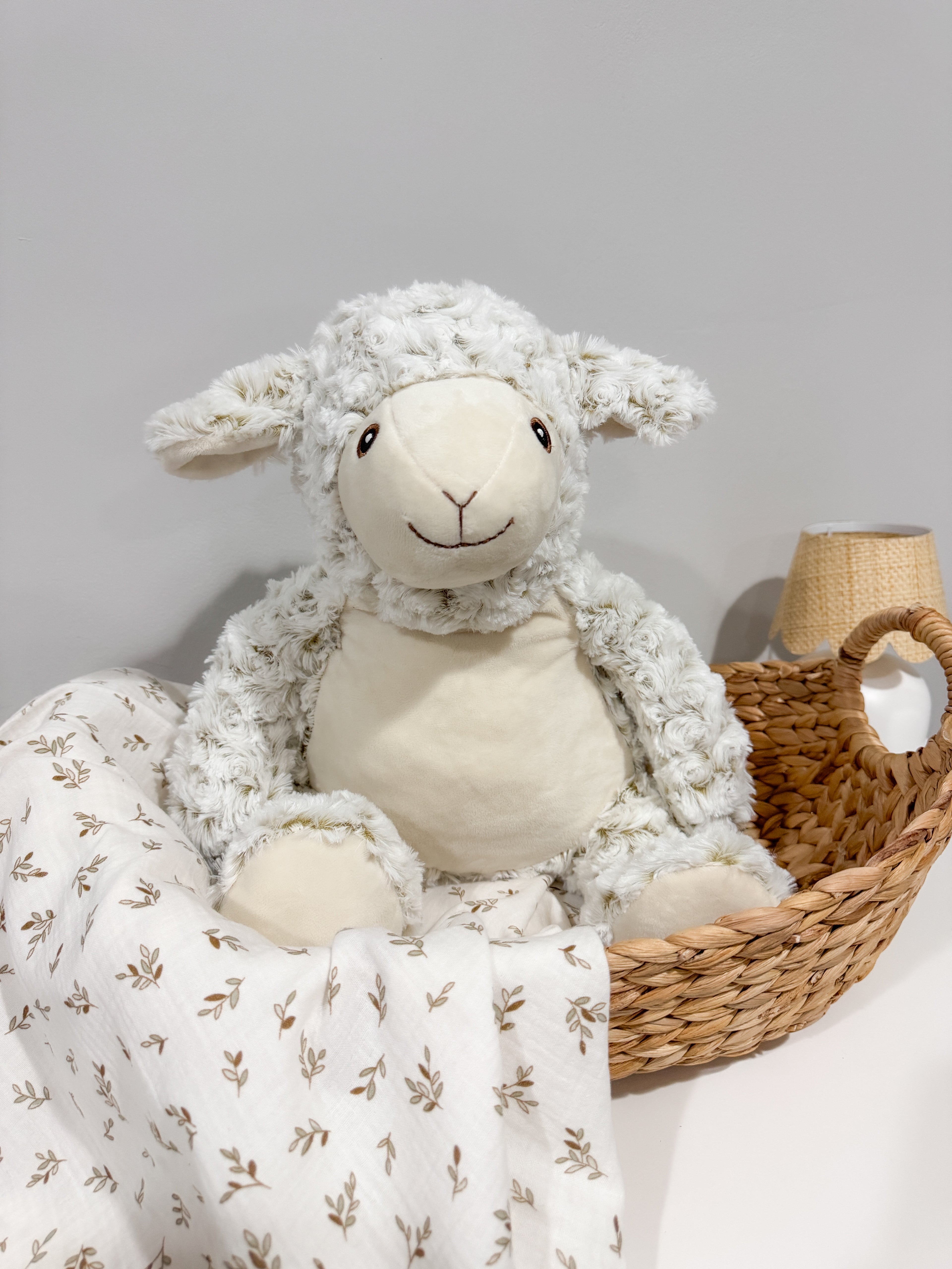 Personalized Embroidered Plush Animal - Clara Lamb