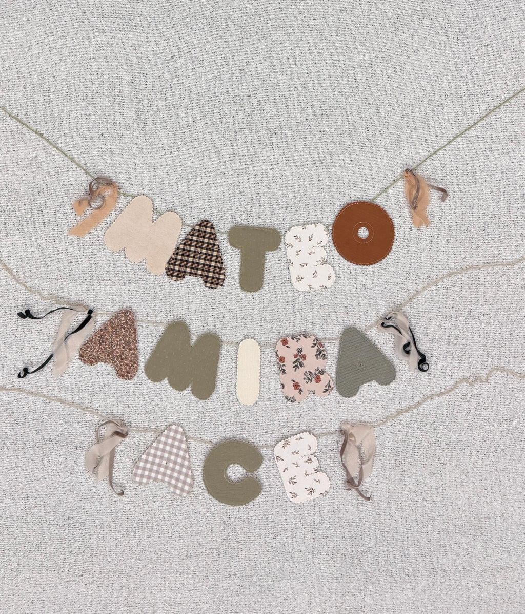 Custom Fabric Name Garland