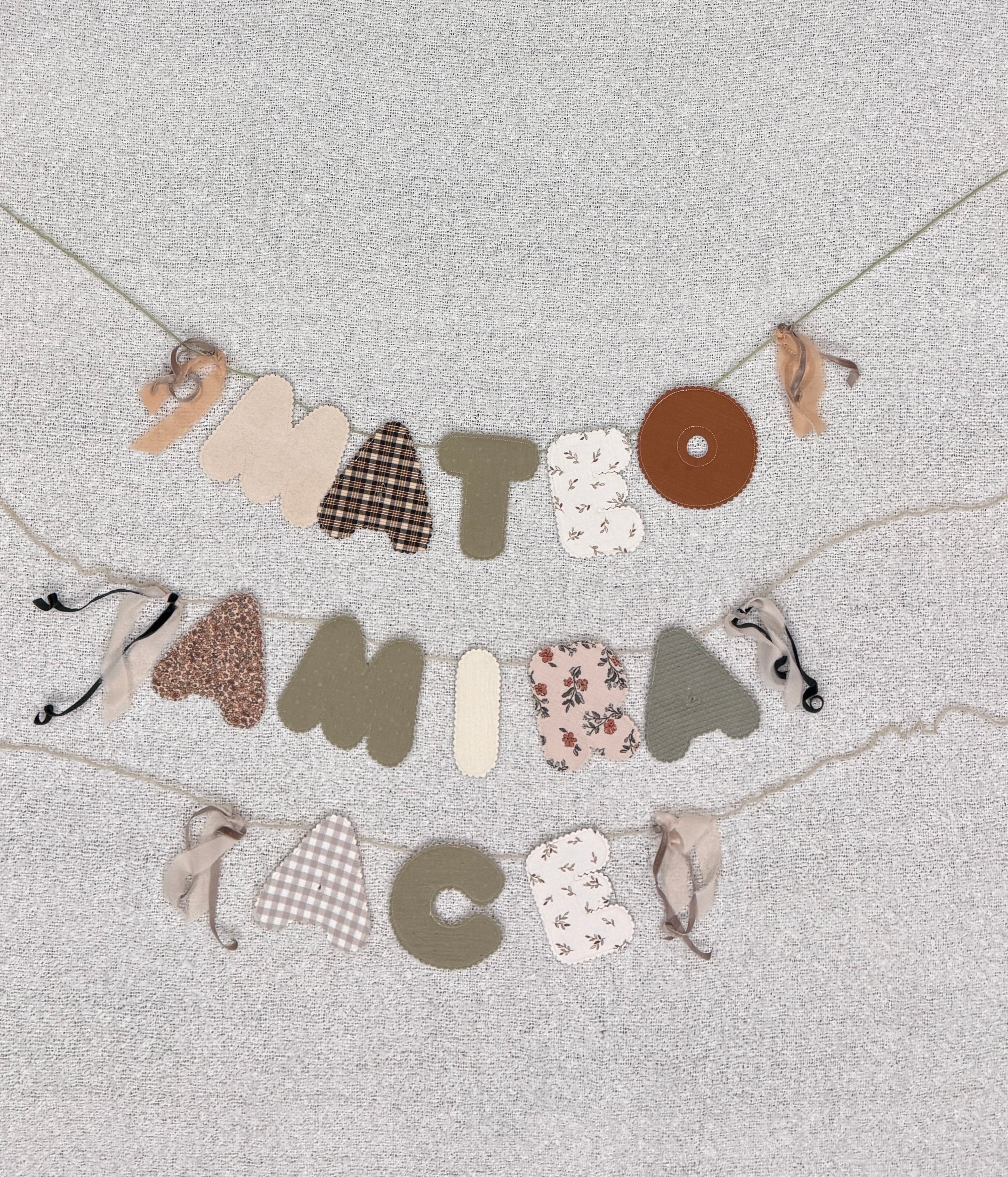 Custom Fabric Name Garland