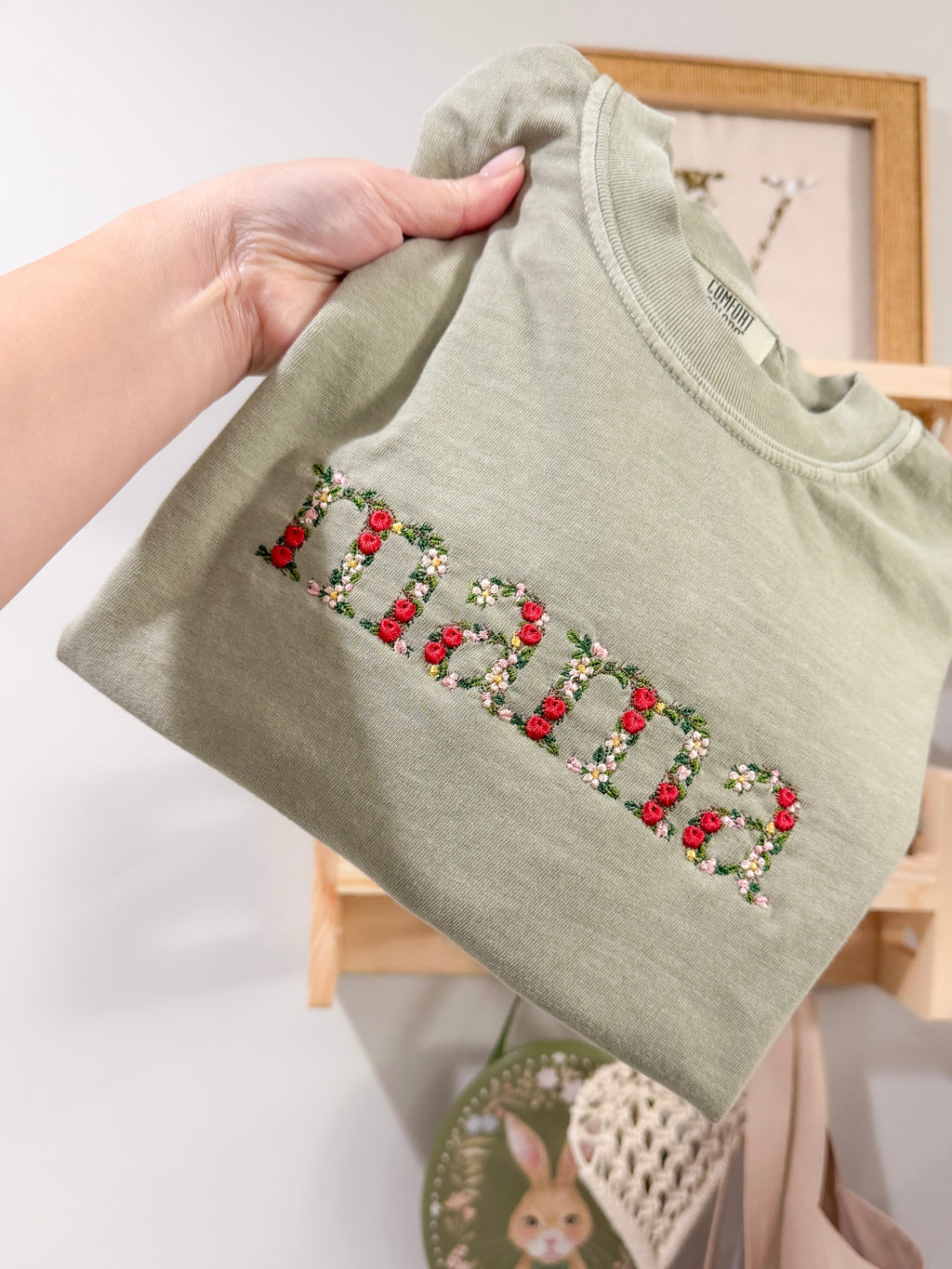Embroidered Mama T-Shirt