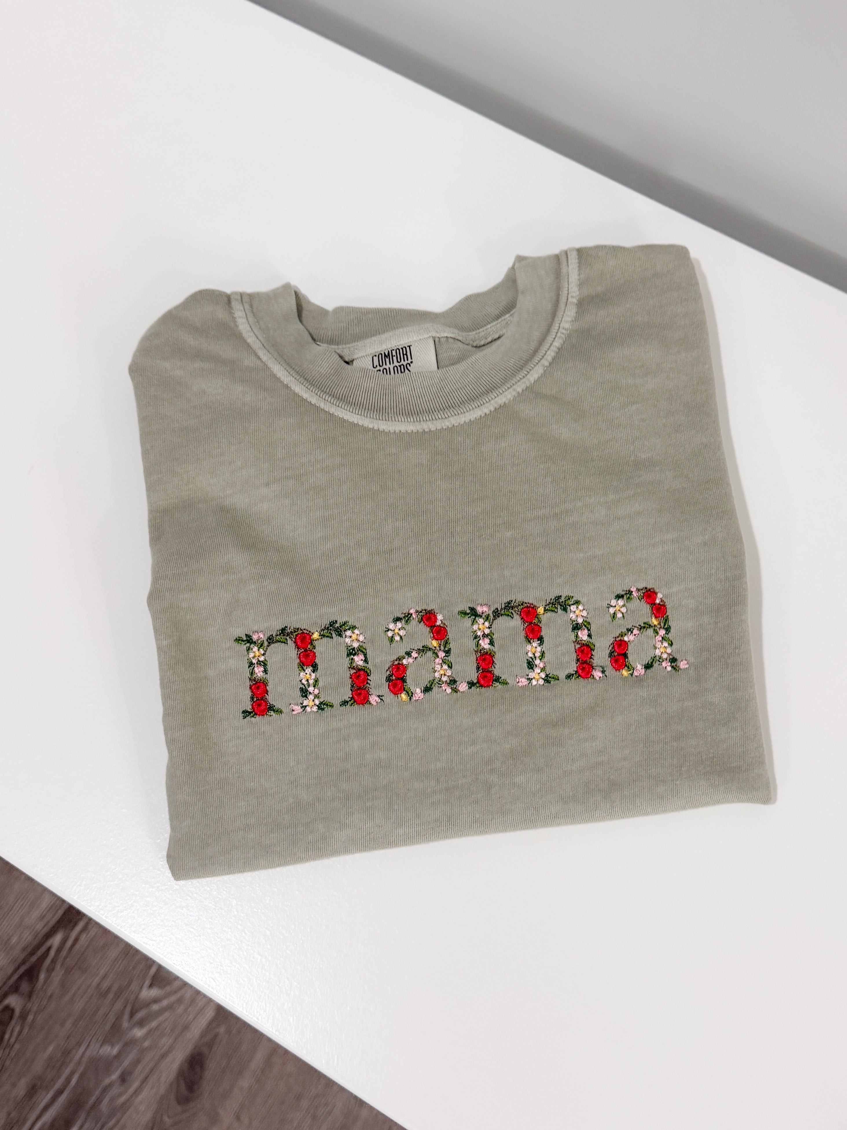 Embroidered Mama T-Shirt