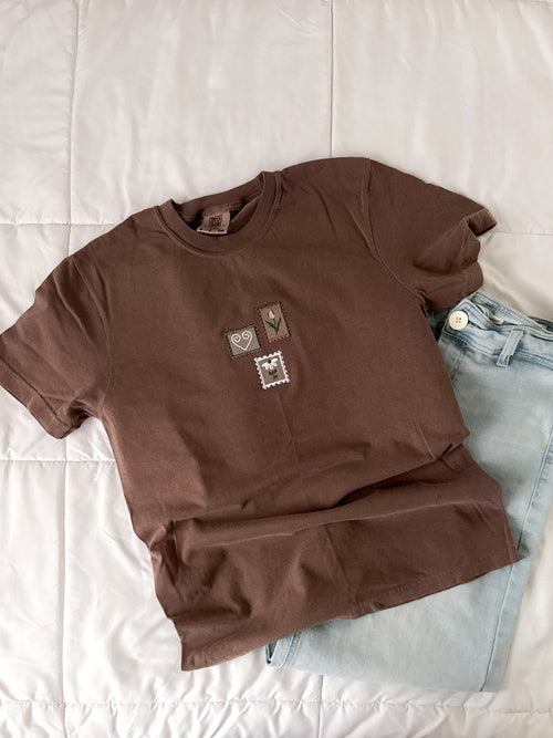 Brown Postmark Tee