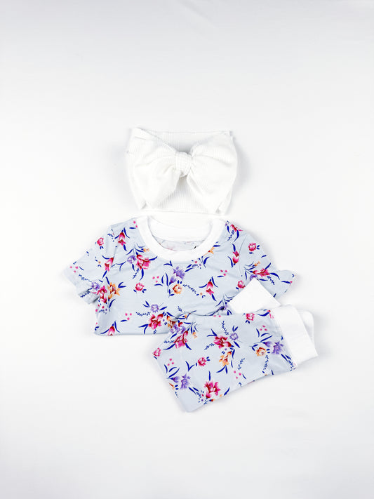 Blue Blossom Kids Two-Piece Bamboo Pajama
