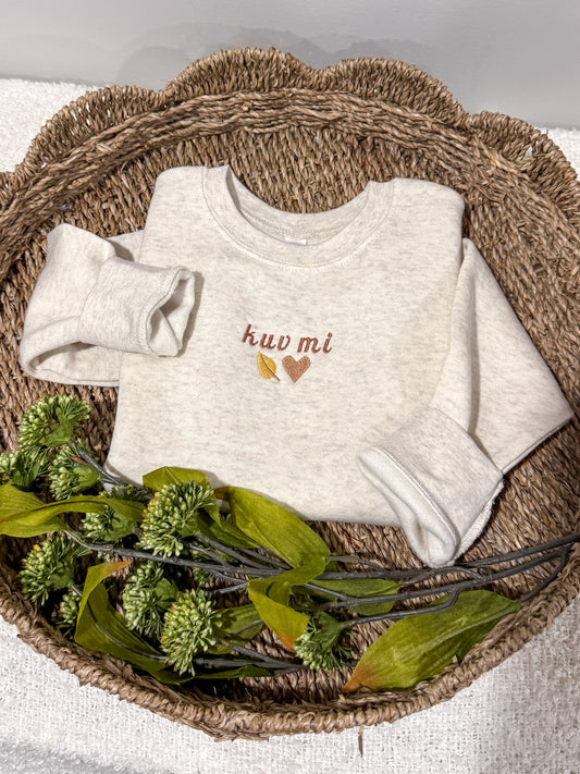 Kuv Mi Nplooj Siab Toddler Sweater