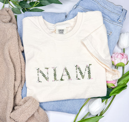 NIAM (mama) Embroidered Floral Tee