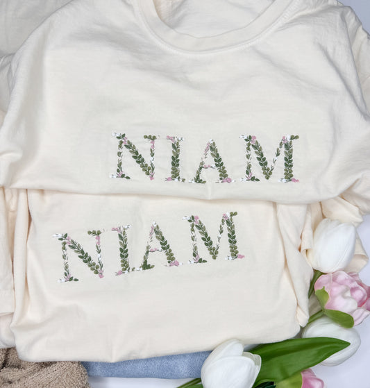NIAM (mama) Embroidered Floral Tee
