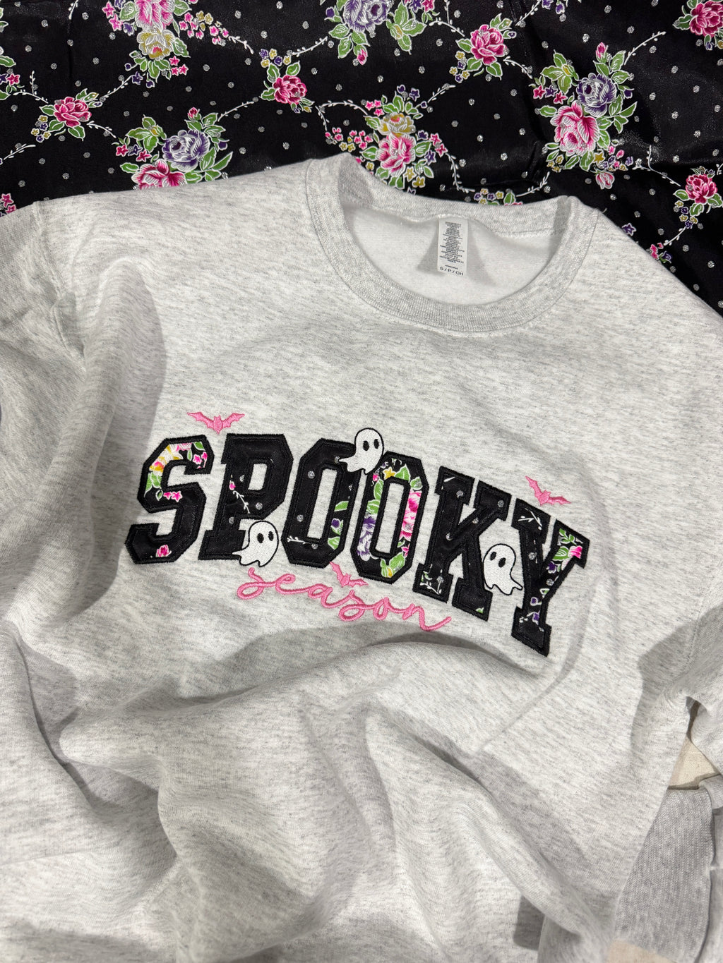 SPOOKY Floral Crewneck