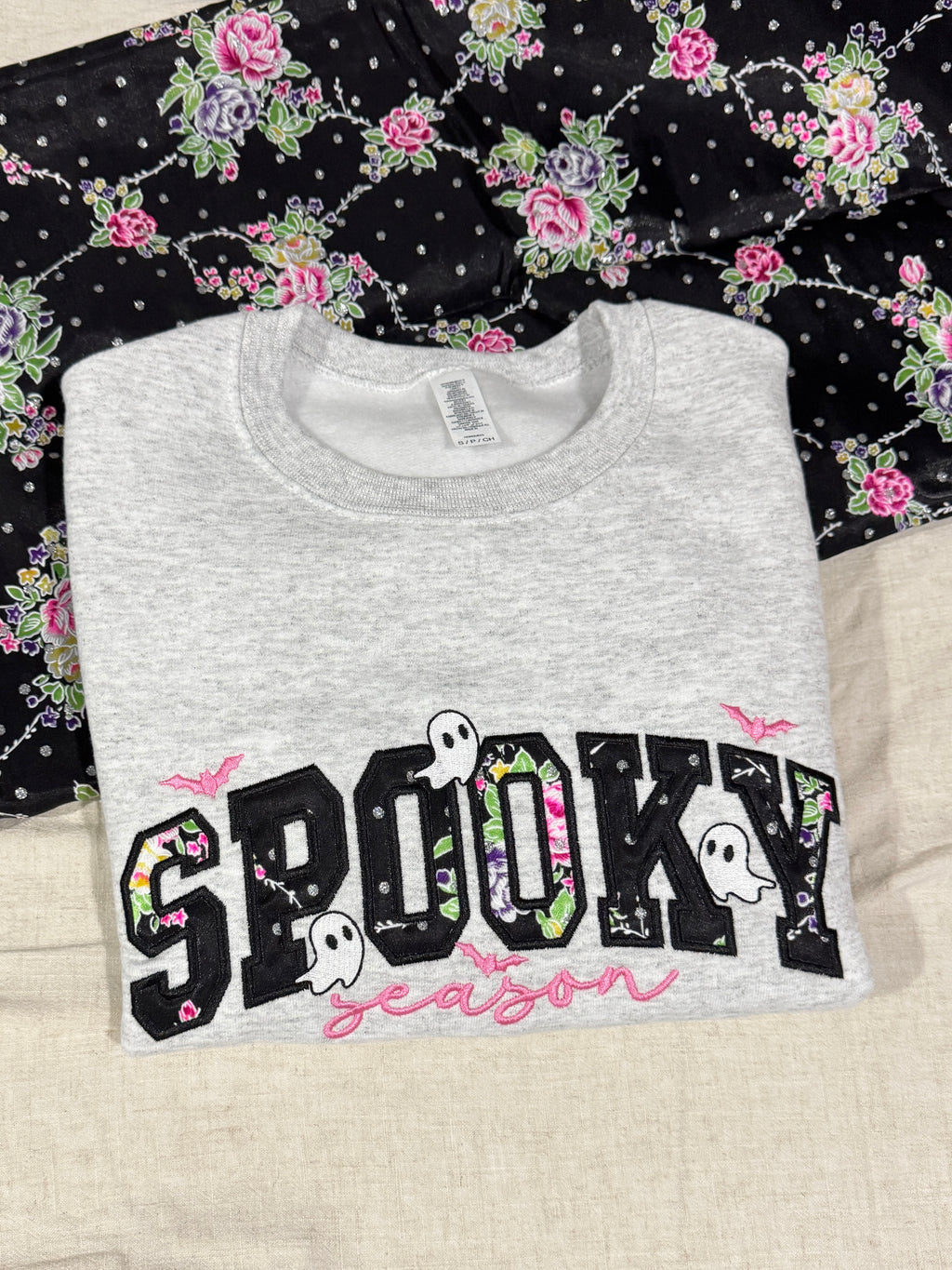 SPOOKY Floral Crewneck
