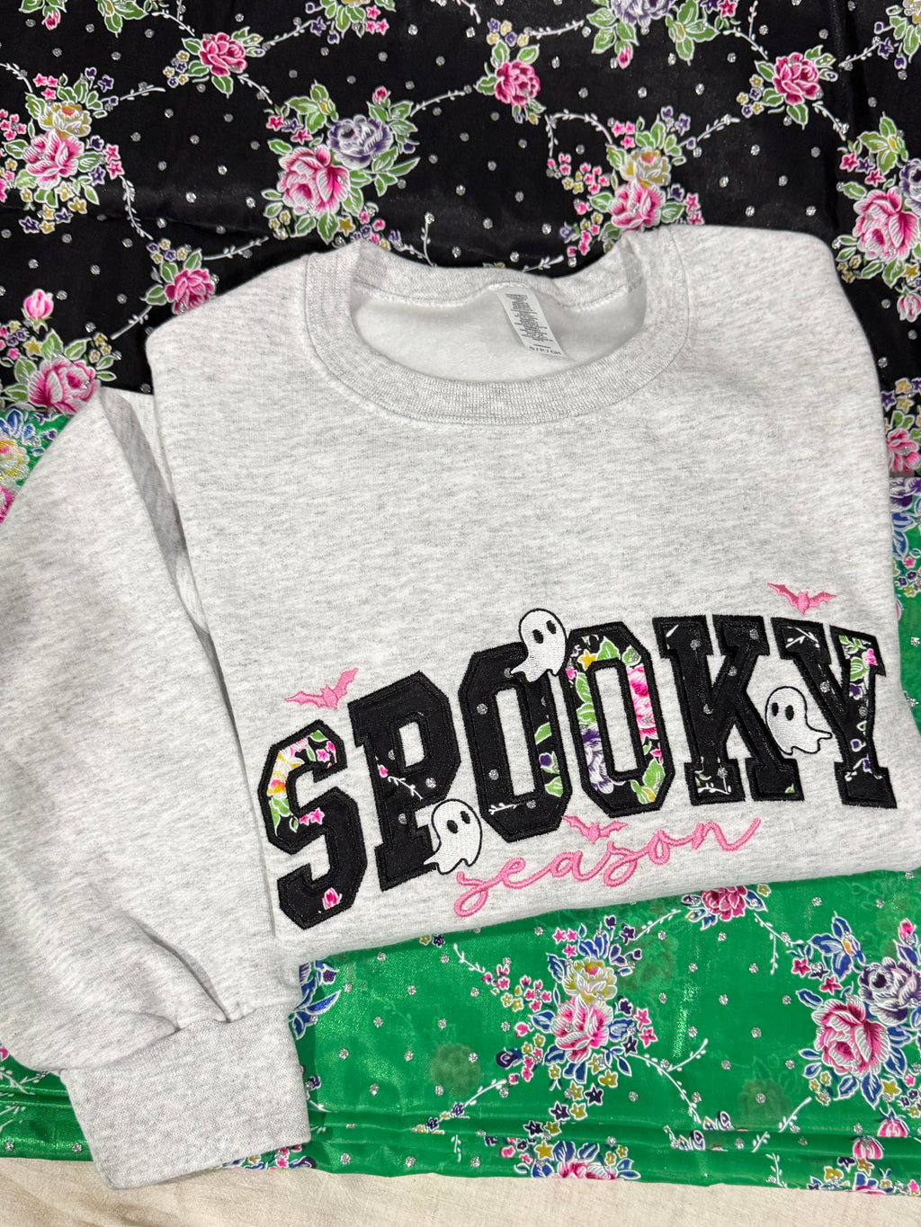 SPOOKY Floral Crewneck