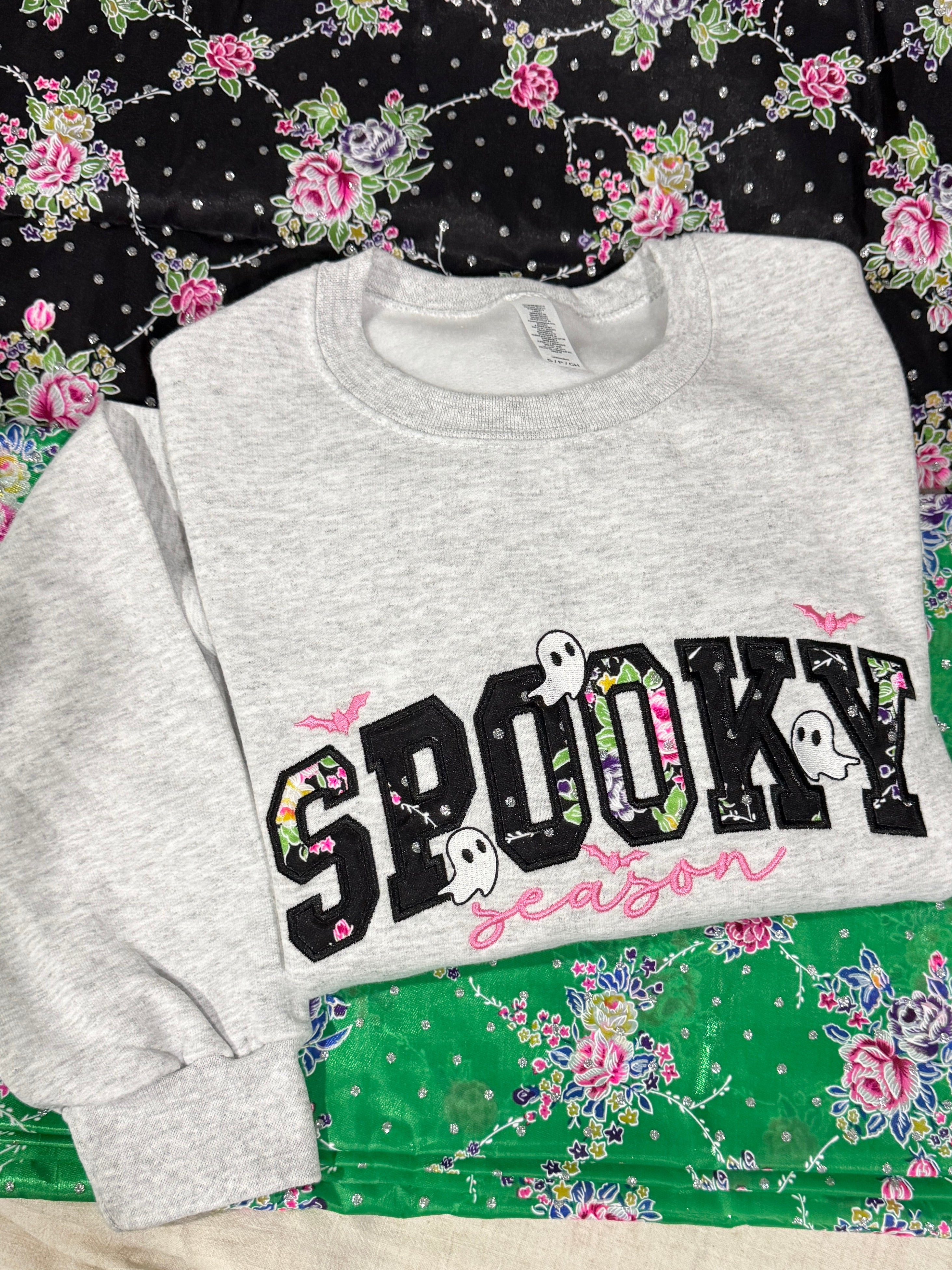 SPOOKY Floral Crewneck