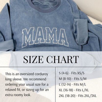 Oversized Corduroy Crewneck