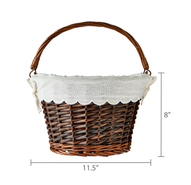 Personalized Scalloped Wicker Basket