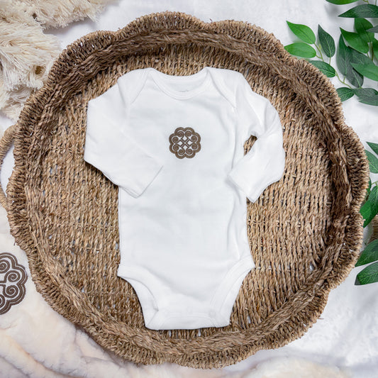 Embroidered Ram Motif Baby Onesie