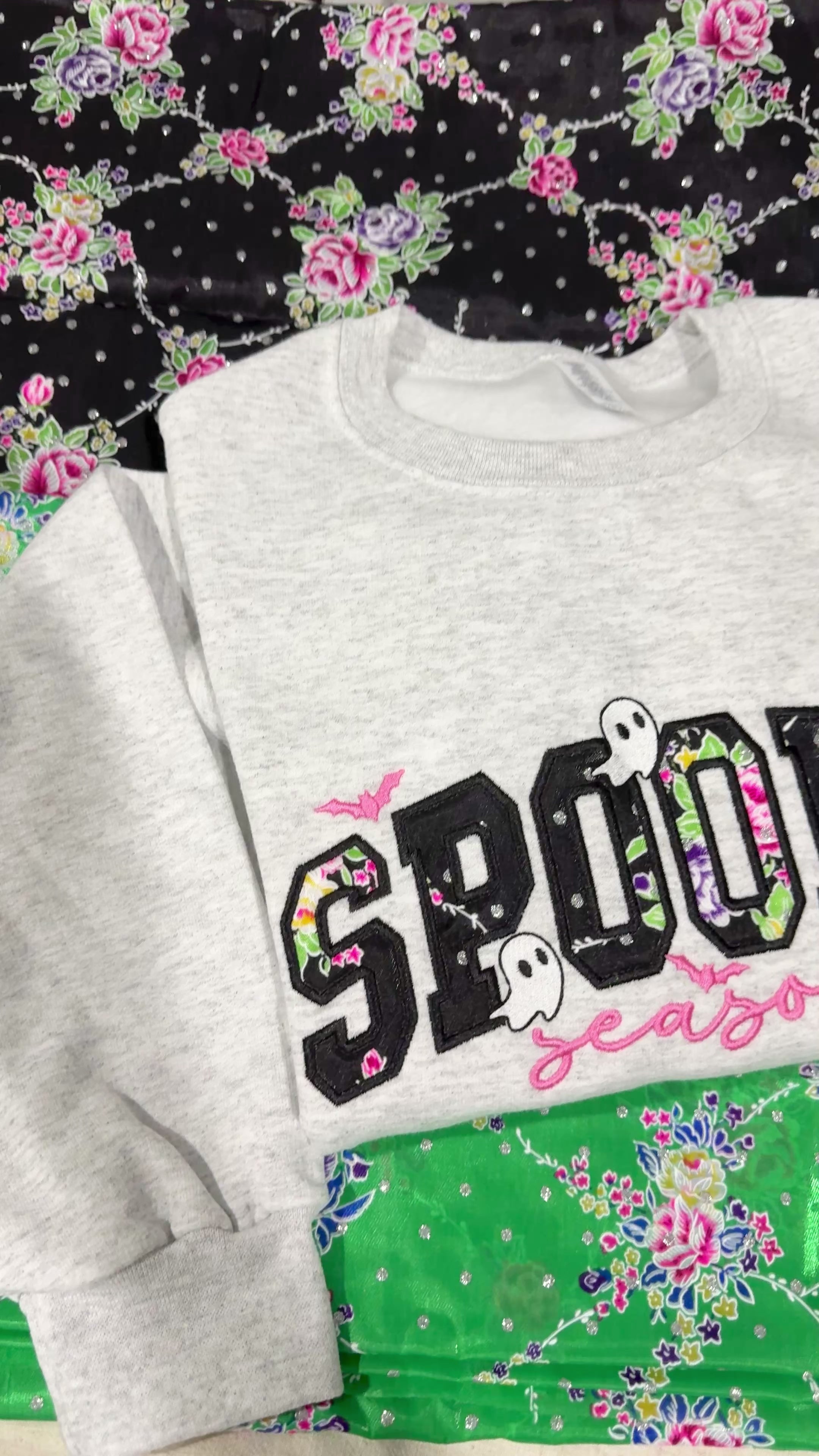 SPOOKY Floral Crewneck